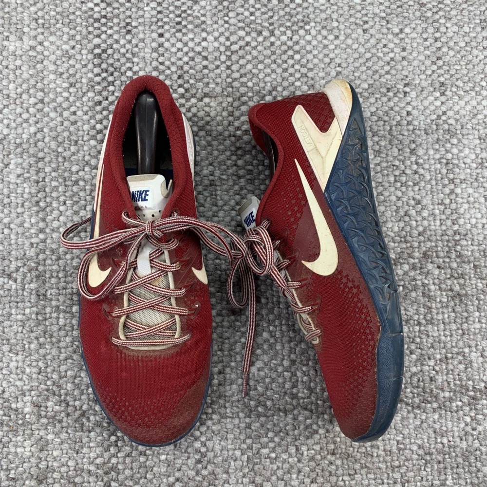 Nike Metcon 4 Training Shoes Mens 10 Red Blue AO1122-614 Crossfit Gym Sneakers